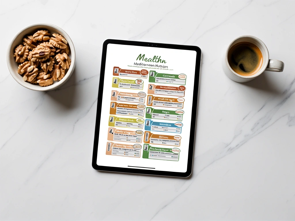 Pianificazione alimentare su tablet